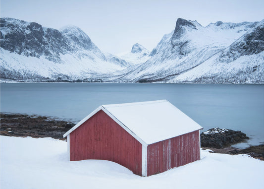Rote Hütte | Leinwand