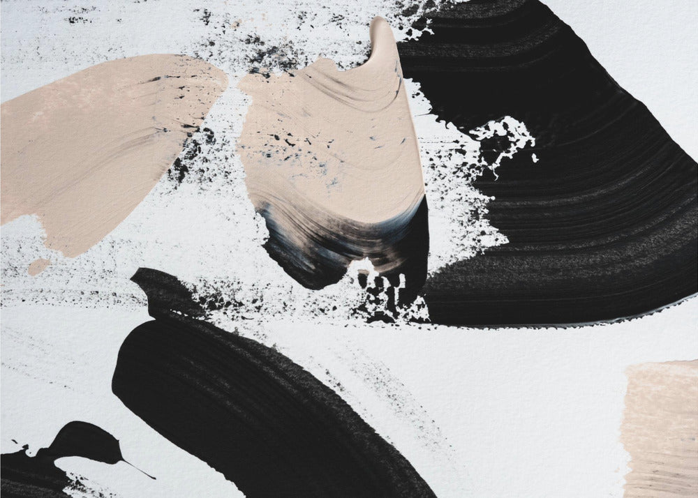 Schwarz und Nude | Tapete