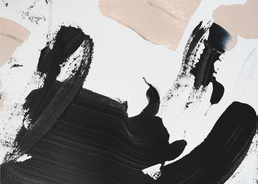Schwarz und Nude | Tapete