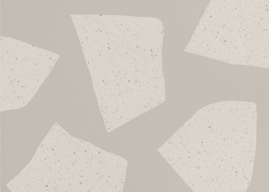 Unregelmäßige hellbeige Formen | Leinwand