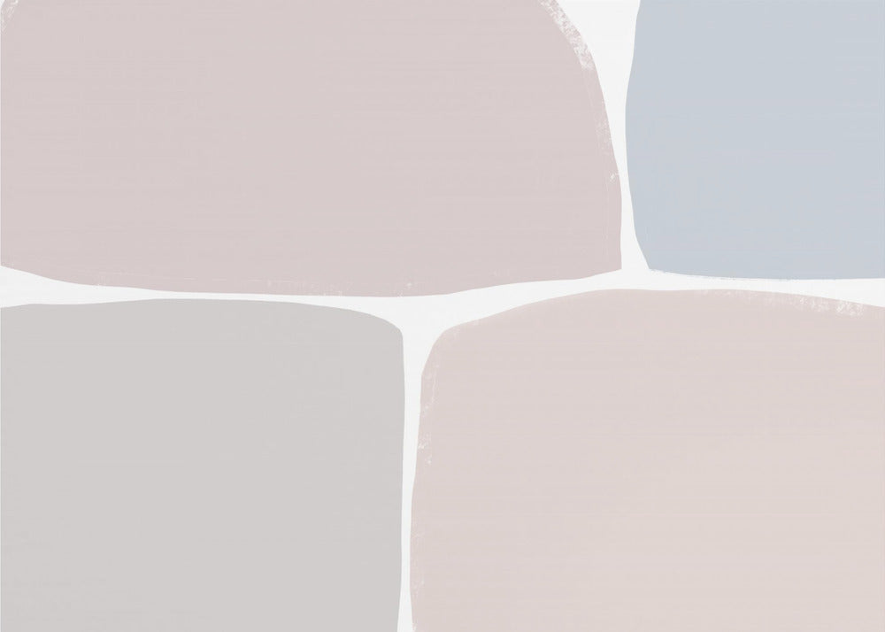 Pastelltöne mit geometrischen Formen | Leinwand