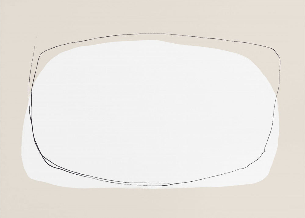 Unregelmäßige, überlappende Formen in neutralen Tönen | Poster