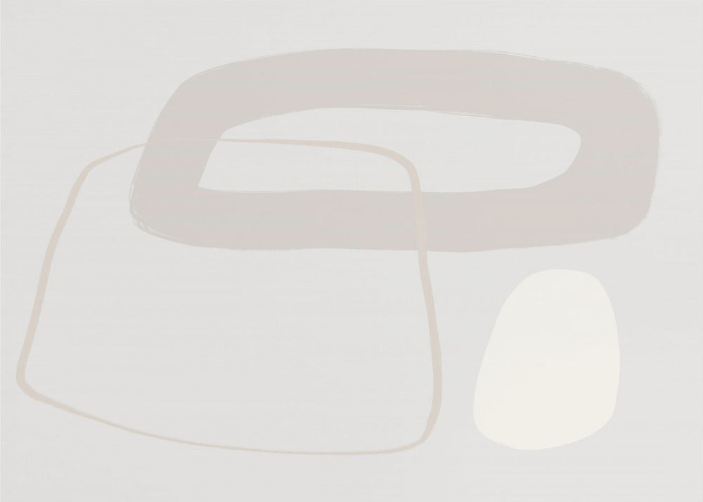Soft Geometric Shapes And Muted Neutral Tones | Poster