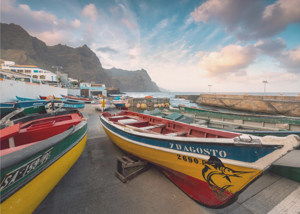 Farbige Boote | Tapete