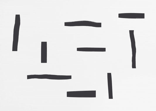 Schwarze Linien auf weißem Hintergrund | Poster