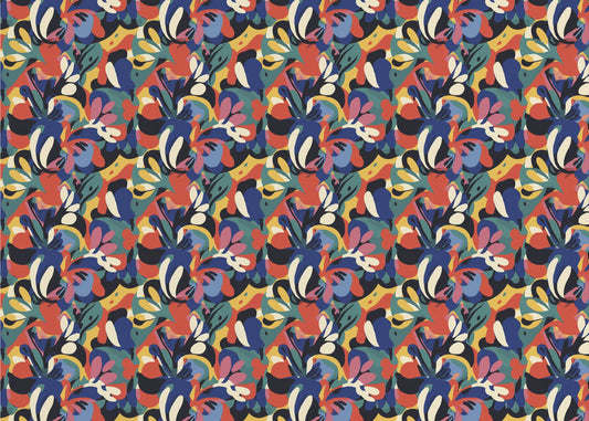 Vibrant Flowery Waves | Poster