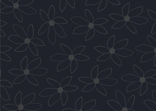 Black Airy Flowers | Poster