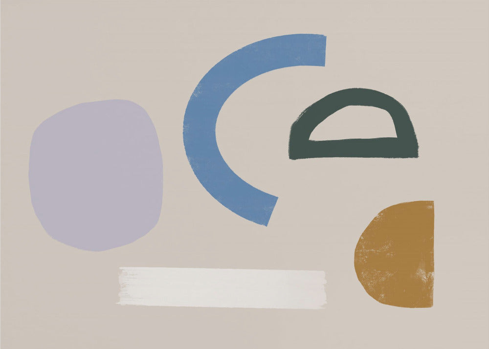 Minimalist Shapes in Muted Colors | Wallpaper