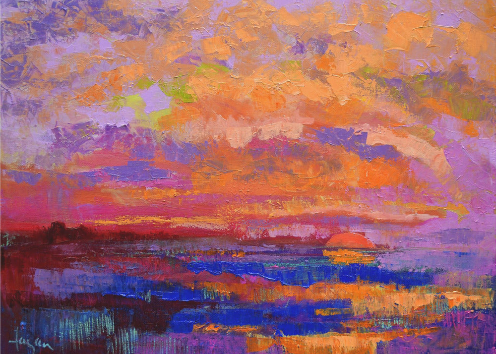 Lebendige Sonnenuntergangsfarben | Leinwand