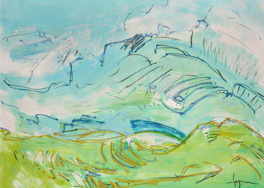 Wunderliche Hügellandschaft | Leinwand