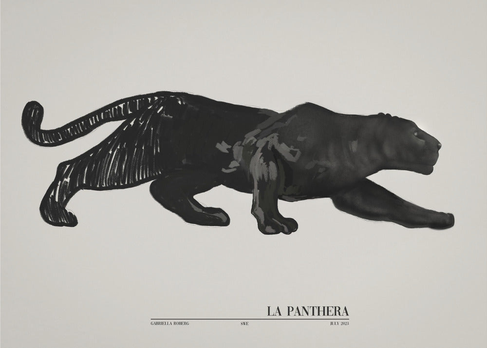 La Panthera (schwarz) | Leinwand