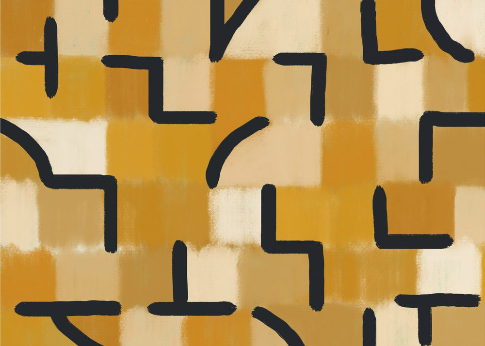 Ochre Checked Blackburn | Poster