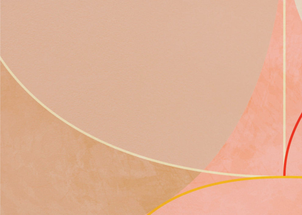 Mid Century Currygelb Blush Frühling | Leinwand