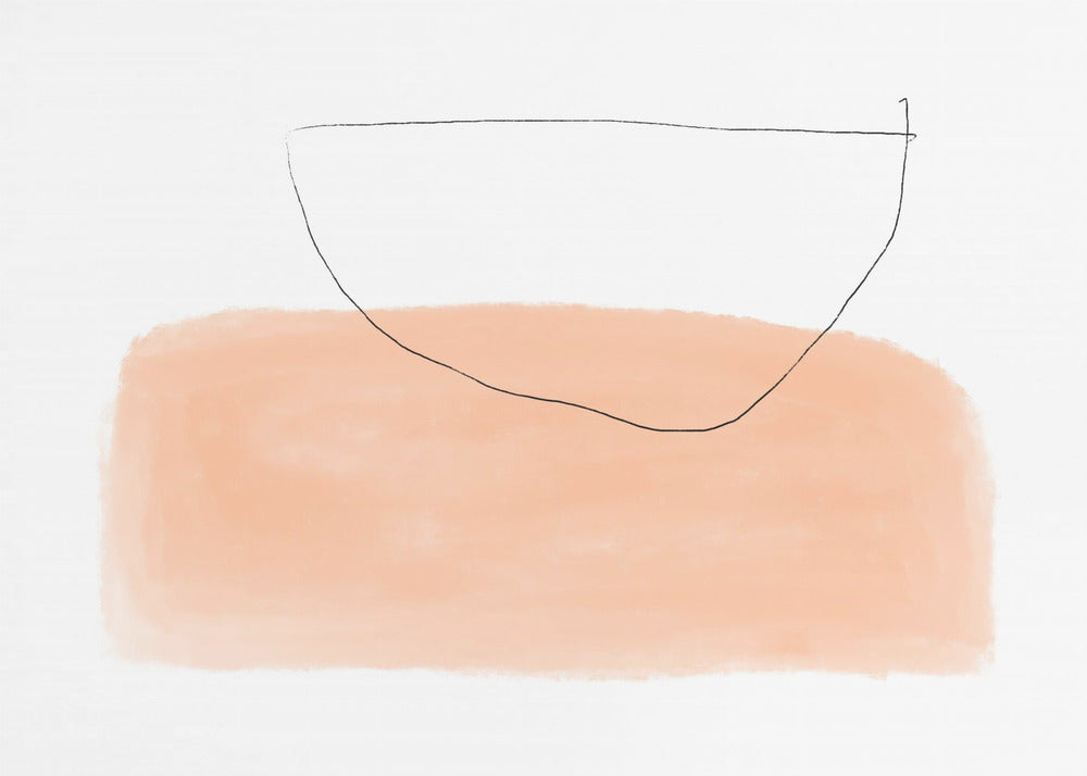 Schale auf Pfirsich-Leinwand | Leinwand