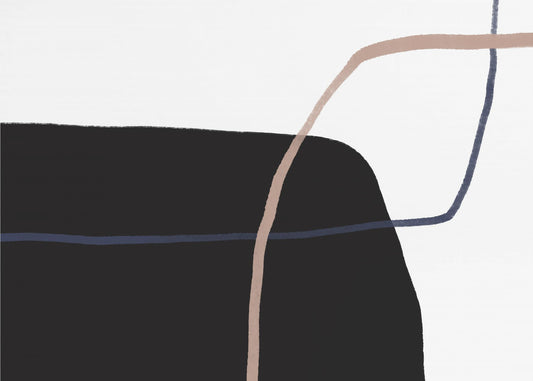 Intersecting Lines And Bold Black Shapes | Poster