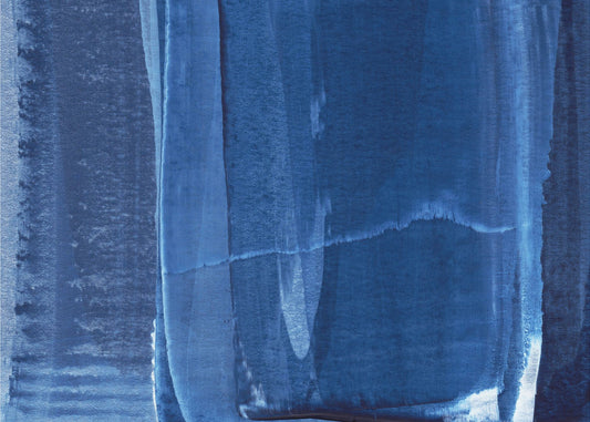 Blaue Textur fließende vertikale Linien | Leinwand