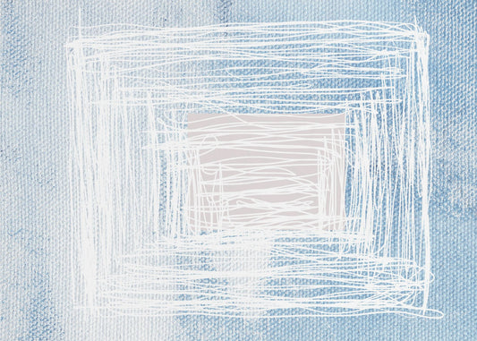 Weißes Wirbelquadrat | Leinwand