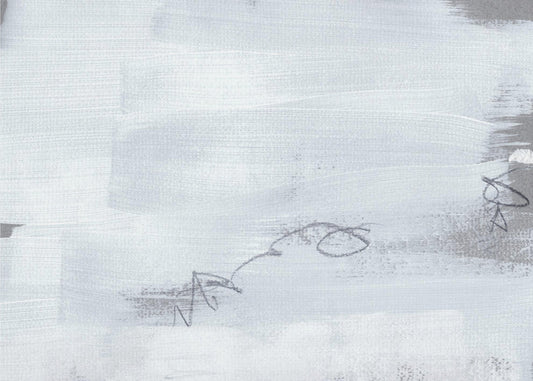 Abstract White Brushstrokes | Canvas