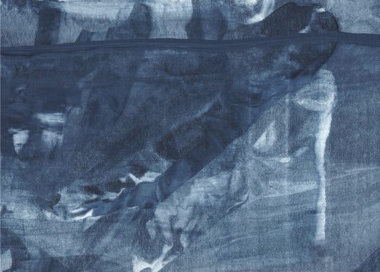 Blue Texture Flowing Vertical Lines | Canvas