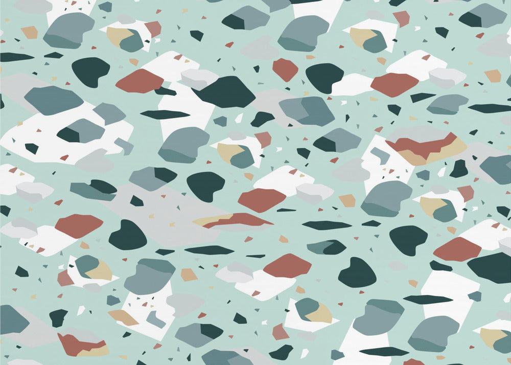 Terrazzo_Grün | Tapete