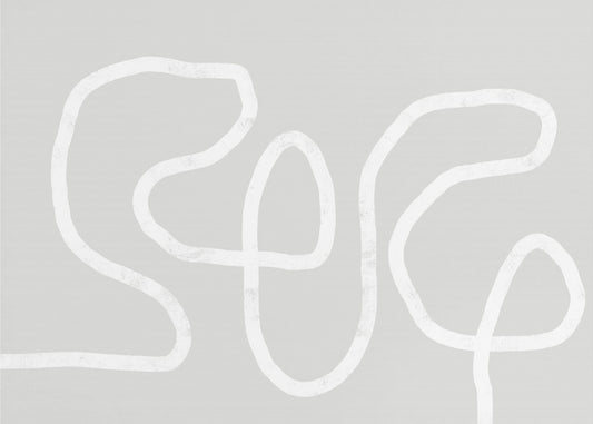 Intertwined White Lines | Canvas