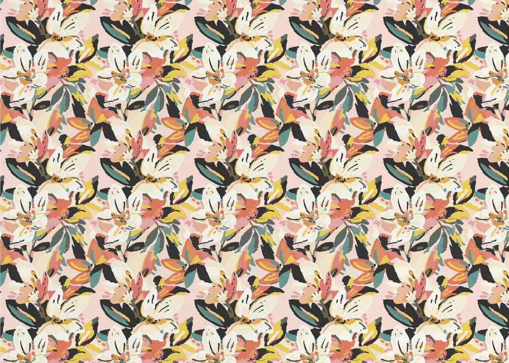 Floral Fusion Bliss | Wallpaper