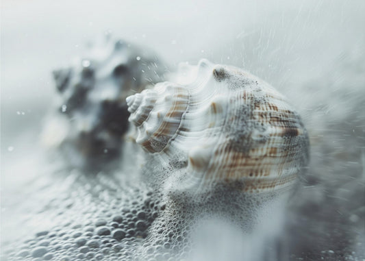 Muscheln im Ozeannebel | Poster