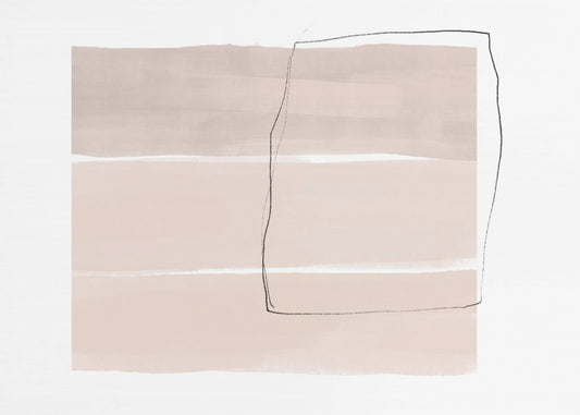 Soft Beige Tones With Horizontal Bands | Canvas