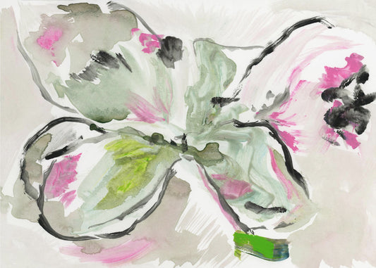 Abstrakte lila violette rosa Farbtöne Floral 2 | Poster