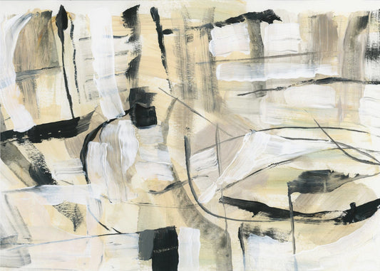 Black and White Textured Shapes 4 | Canvas