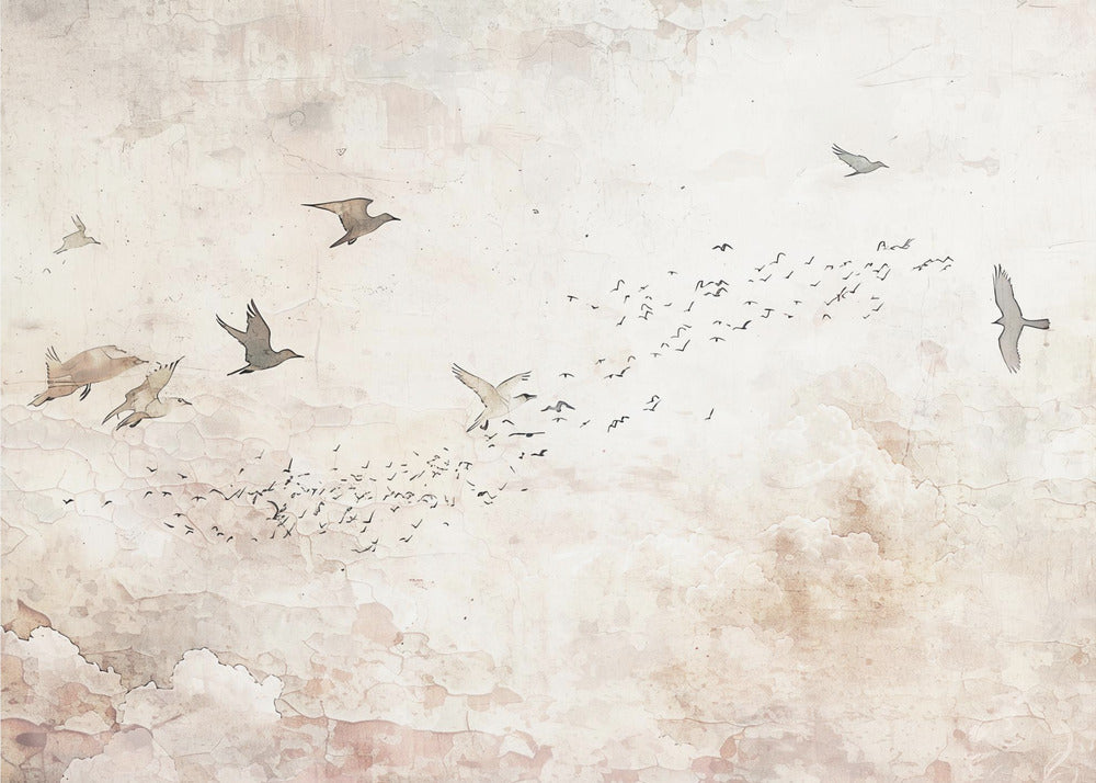 Vogel Vögel Tier Vintage Kunst Illustration Wandkunst 21 | Leinwand