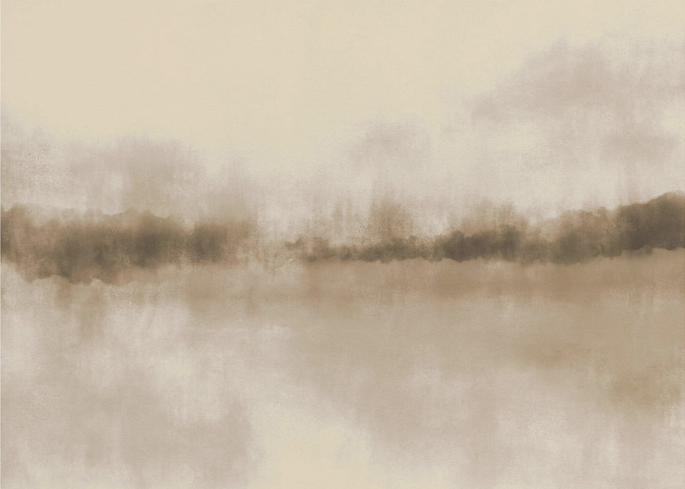 Abstrakte Landschaft in neutralen Brauntönen | Poster
