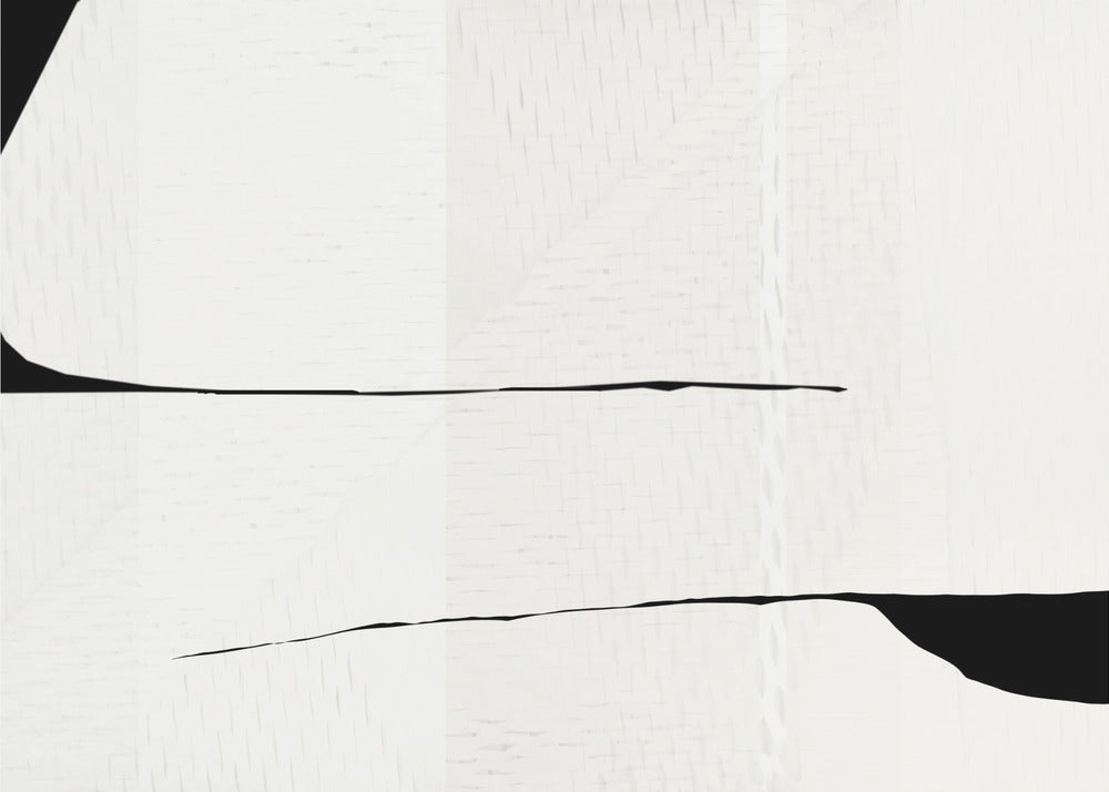Black Stroke and White Woven Art 3 | Canvas