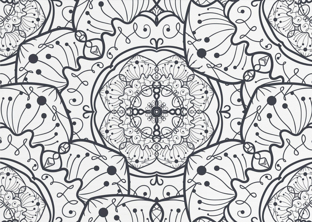 Abstrakte Mandala-Linienkunst | Leinwand