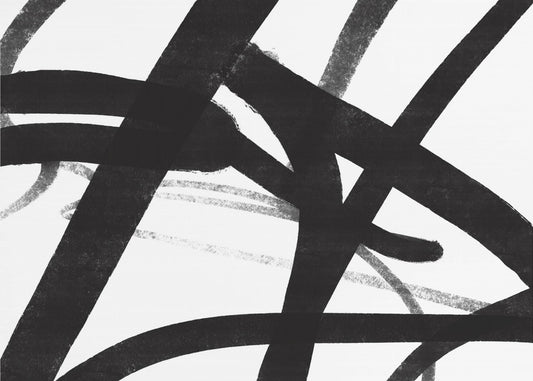 Kräftige schwarze Pinselstriche | Poster