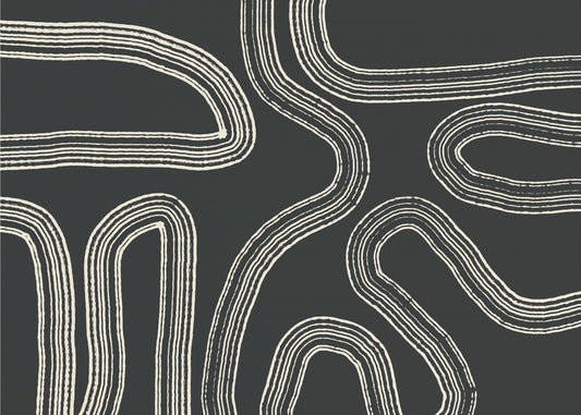 Schwarz-weiße Linienmuster | Poster