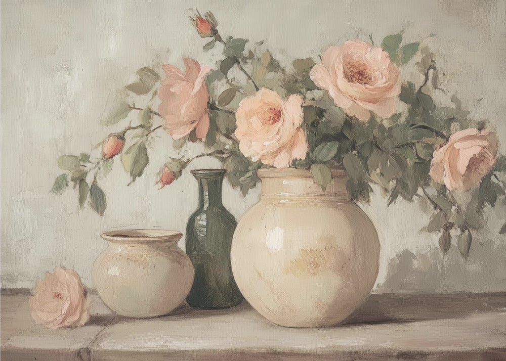 Blume in Vase Malerei | Tapete