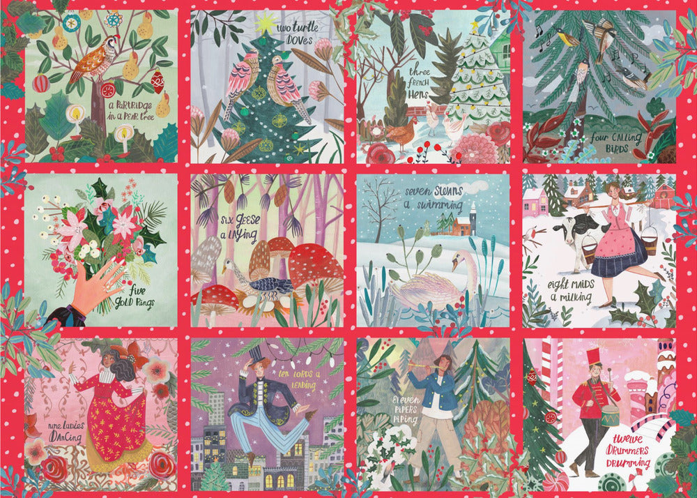 12 Tage Weihnachtslied | Leinwand
