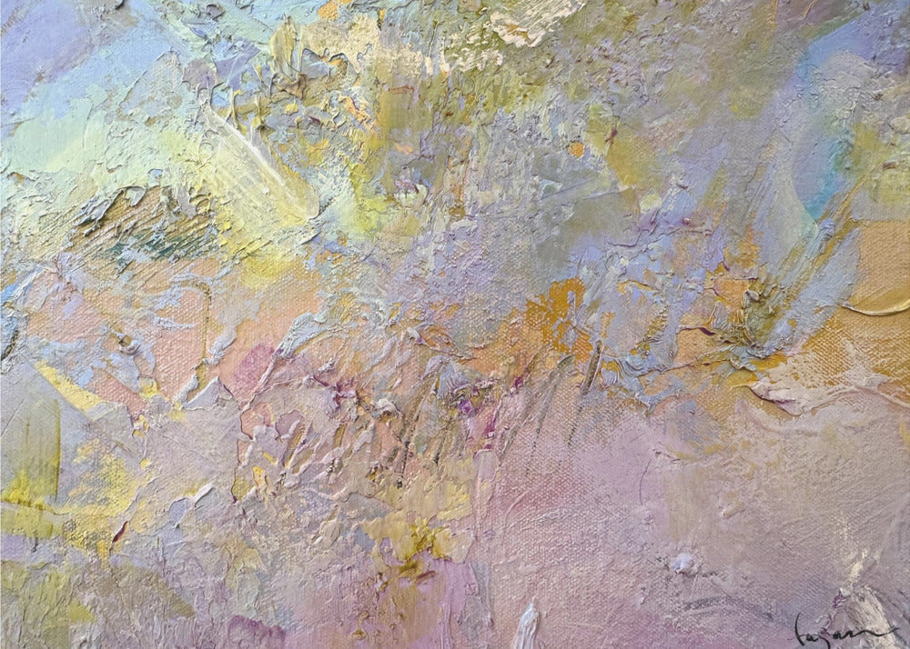 Verträumter Pastell-Wandteppich | Leinwand