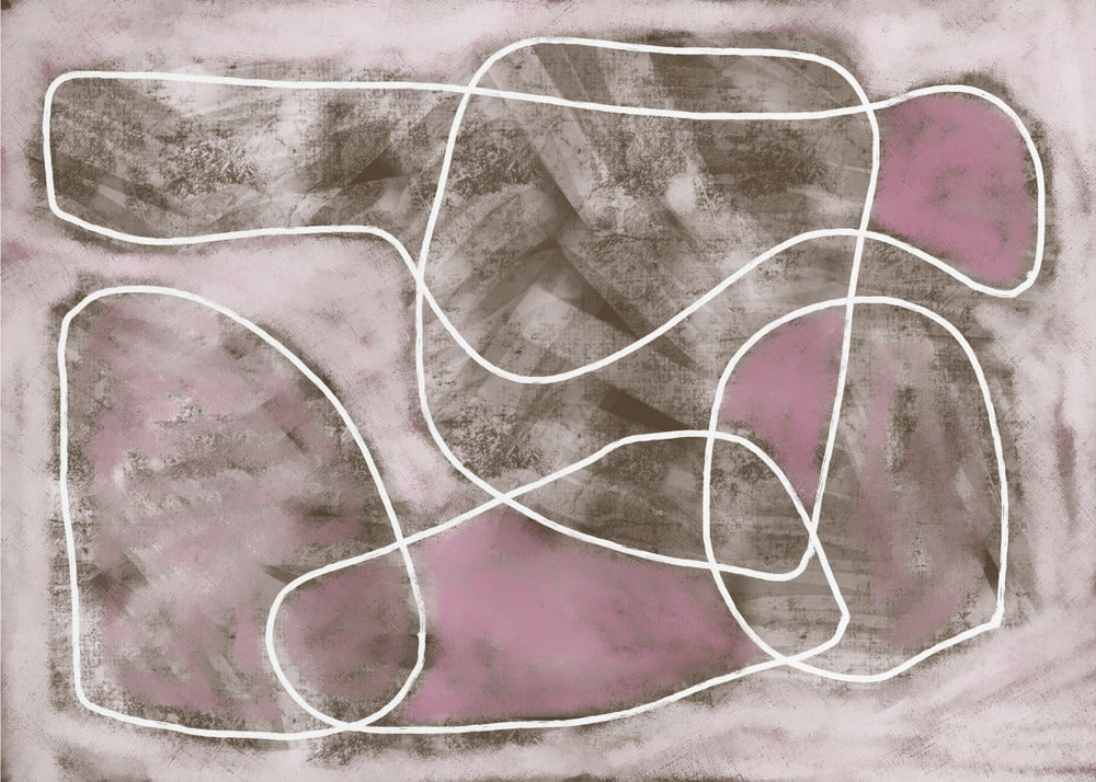 Pastellrosa Strichzeichnung | Poster