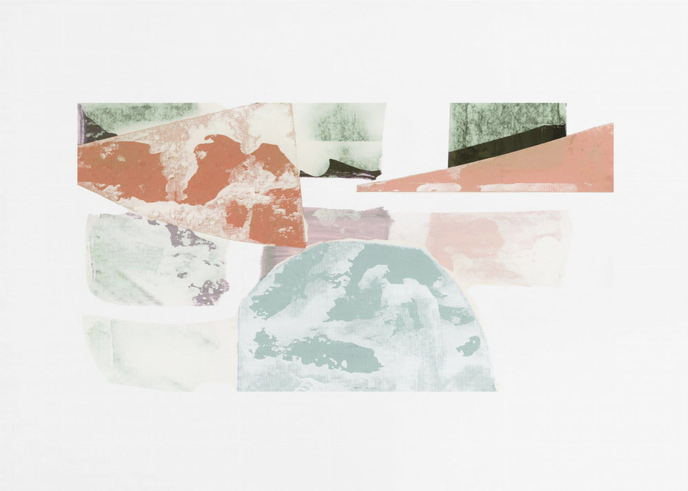 Abstrakte Collage mit geometrischen Formen | Leinwand
