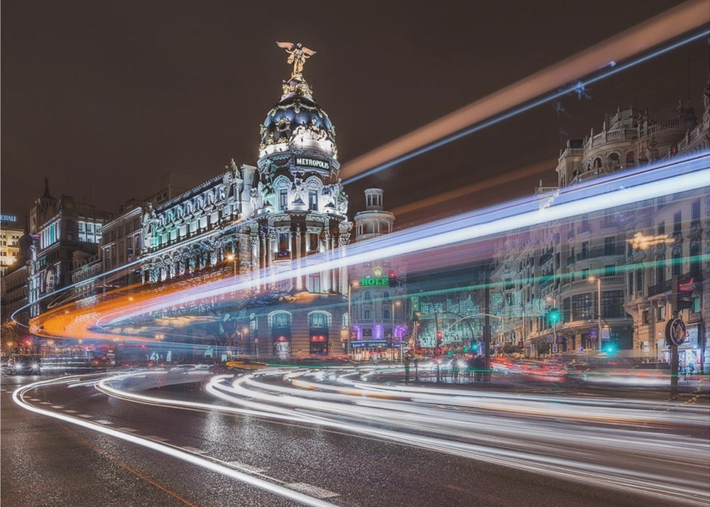 Madrid Verkehr | Leinwand