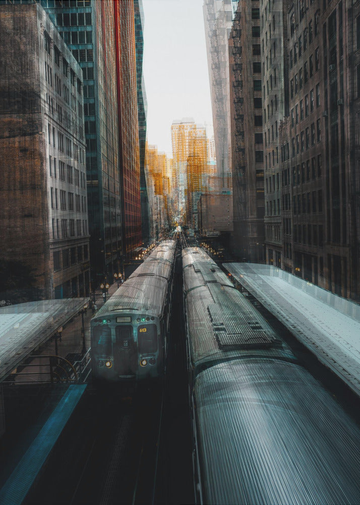 Chicagos Bahnhof | Leinwand