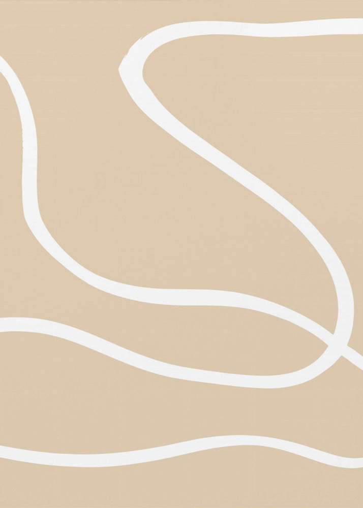 Beige Linien 01 | Leinwand
