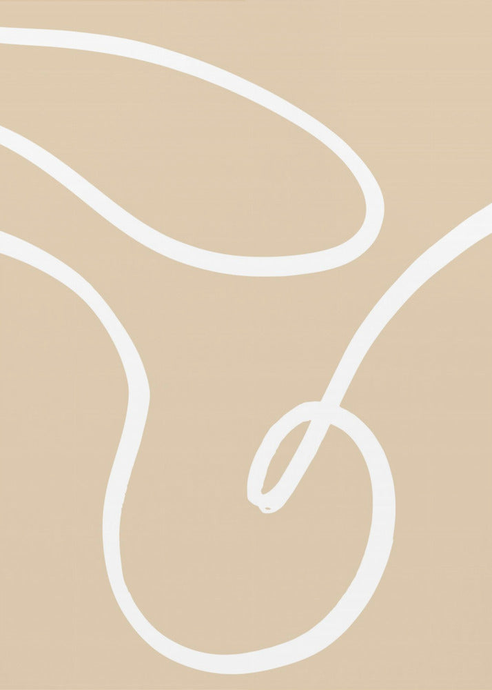 Beige Linien 02 | Leinwand