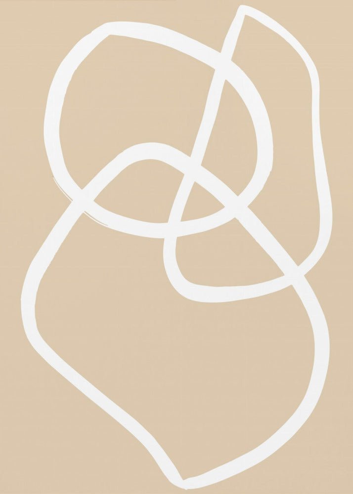 Beige Linien 03 | Leinwand