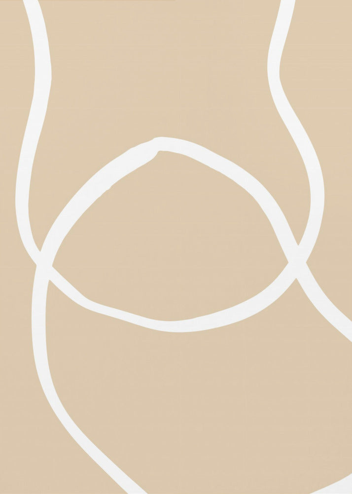 Beige Linien 04 | Leinwand