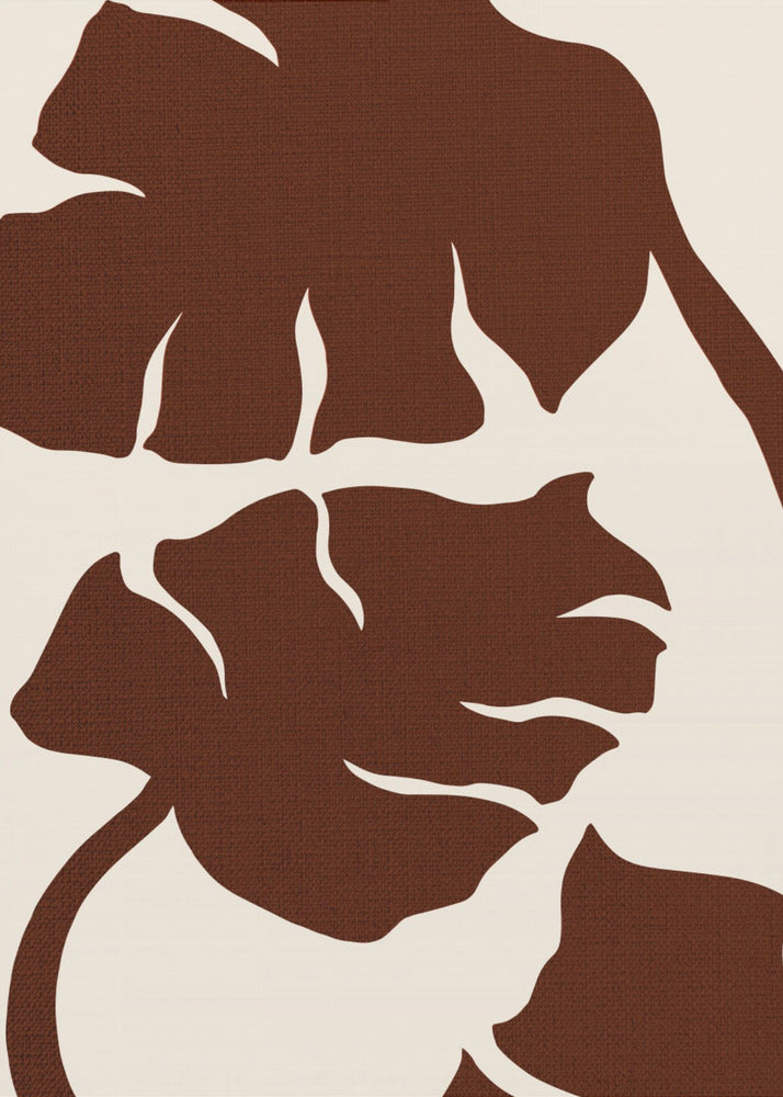 Monstera Leinwand Braun | Poster