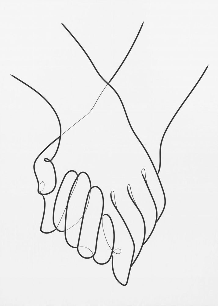 Händchenhaltende Linien | Poster