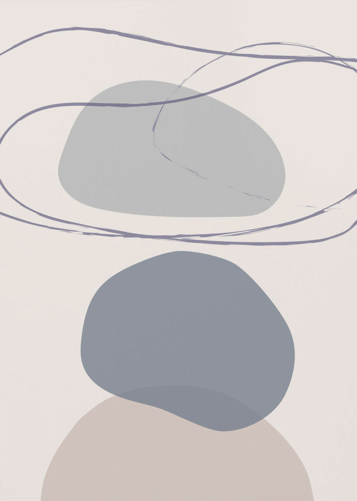 New Shapes Blue No 4 | Leinwand